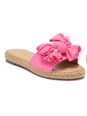 Nine West Pink Knot Espadrille Slide Sandal NWT Size 8